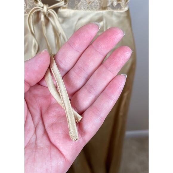 V. Chapman Dianthus Lace Bustier Corset Maxi Dress in Warm Sand Size 00 - Picture 7 of 12